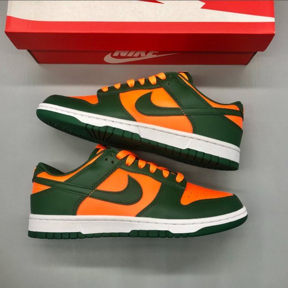 Nike Dunk Low Retro x Miami Hurricanes Sneakers - Picture 6 of 6